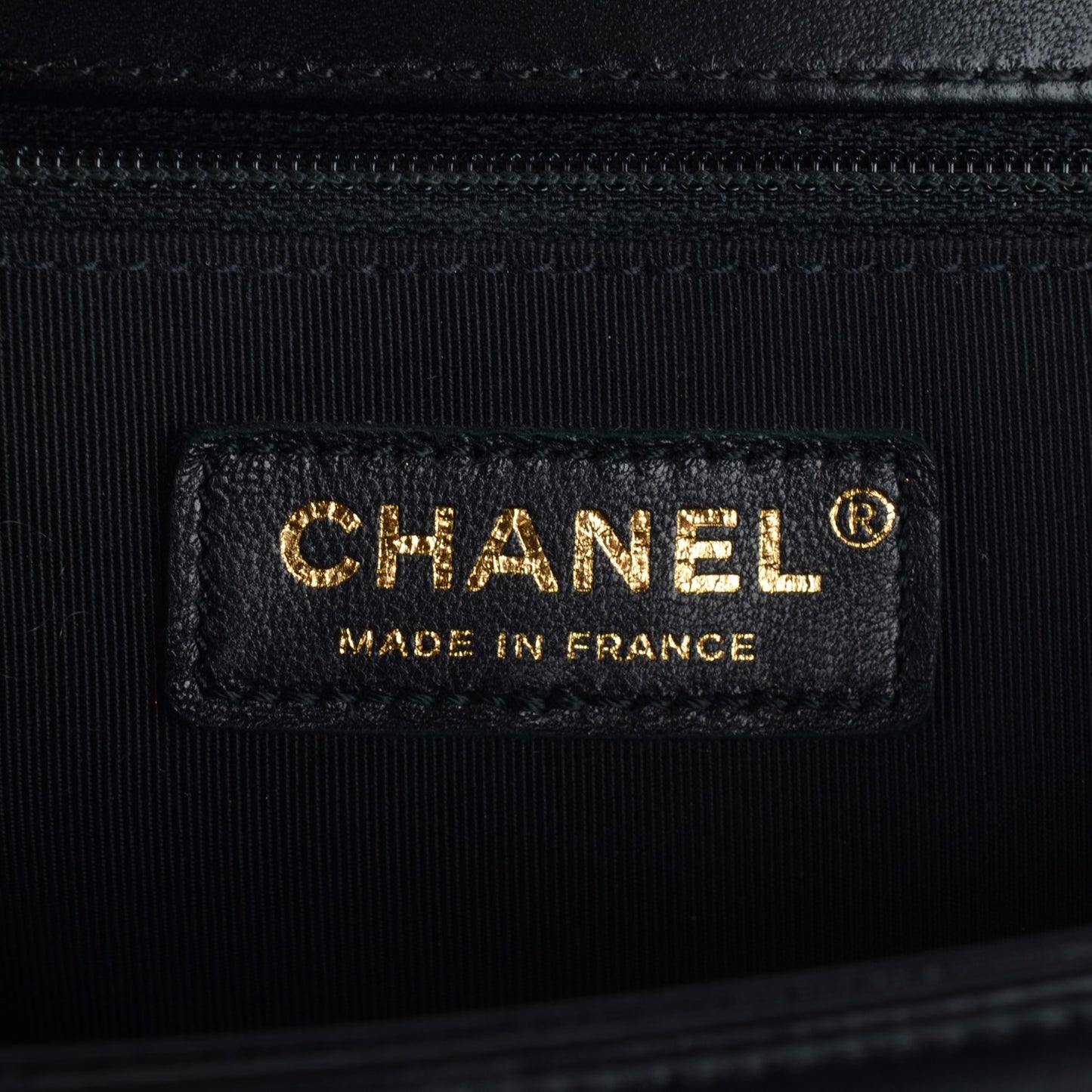 Lambskin Quilted Large Boy Flap Black