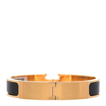 Hermes Enamel Narrow Clic Clac H Bracelet GM Black 2 of 4