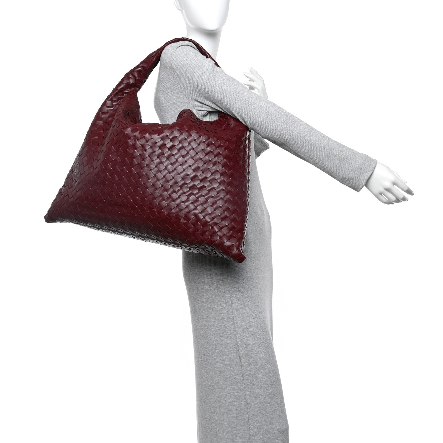 Bottega Veneta Calfskin Intrecciato Large Hop Barolo 2 of 10