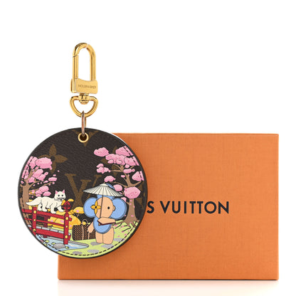 Louis Vuitton Monogram 2021 Christmas Animation Japanese Garden Bag Charm Key Ring Wisteria Pink 7 of 7