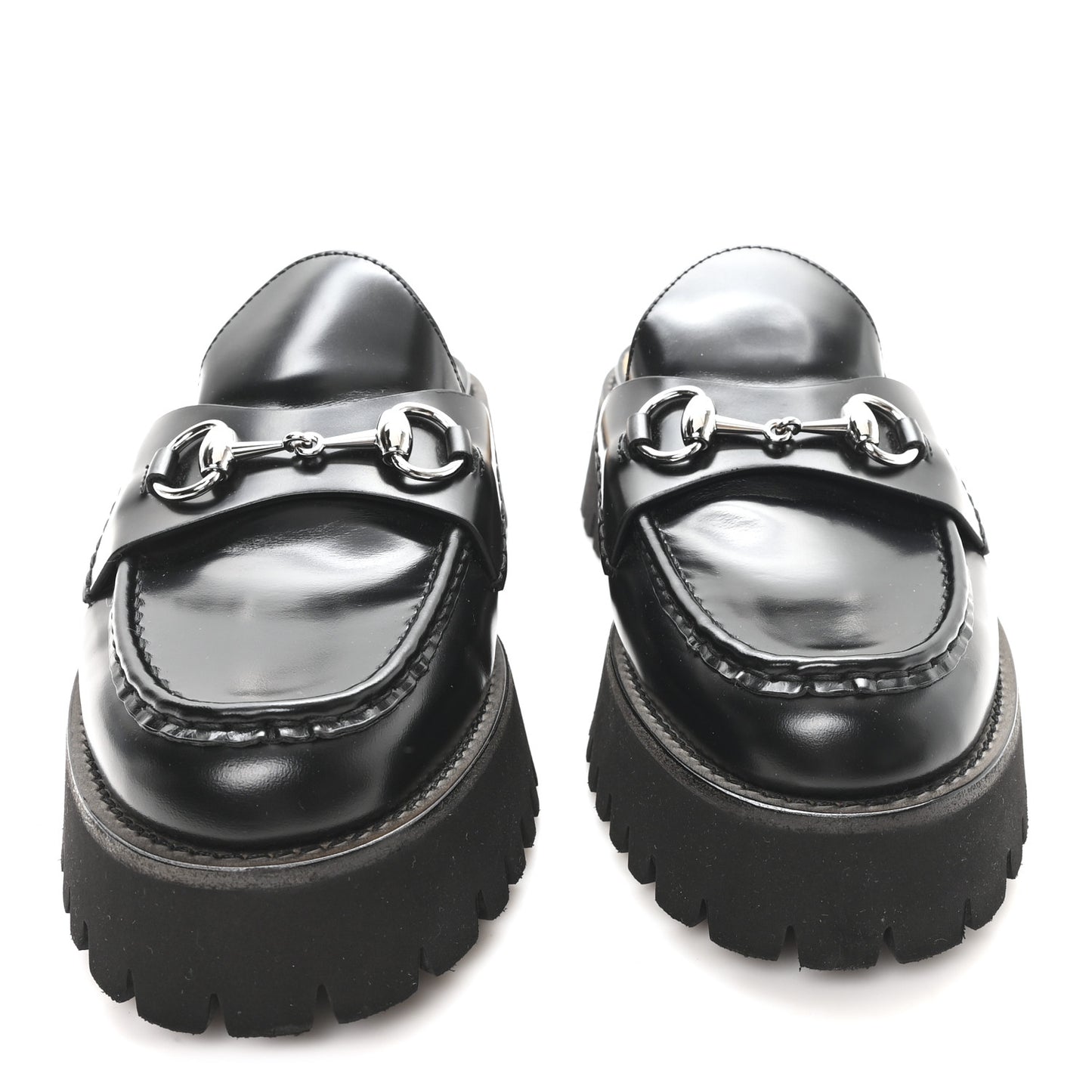 Magnum Calfskin Womens Horsebit Platform Mules 41 Black