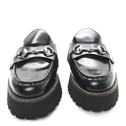 Gucci Magnum Calfskin Womens Horsebit Platform Mules 41 Black 3 of 9