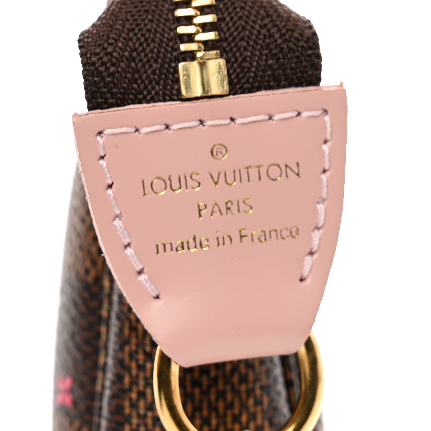 Louis Vuitton Damier Ebene 2020 Christmas Animation Big Wheel Mini Pochette Accessories Rose Ballerine 7 of 8