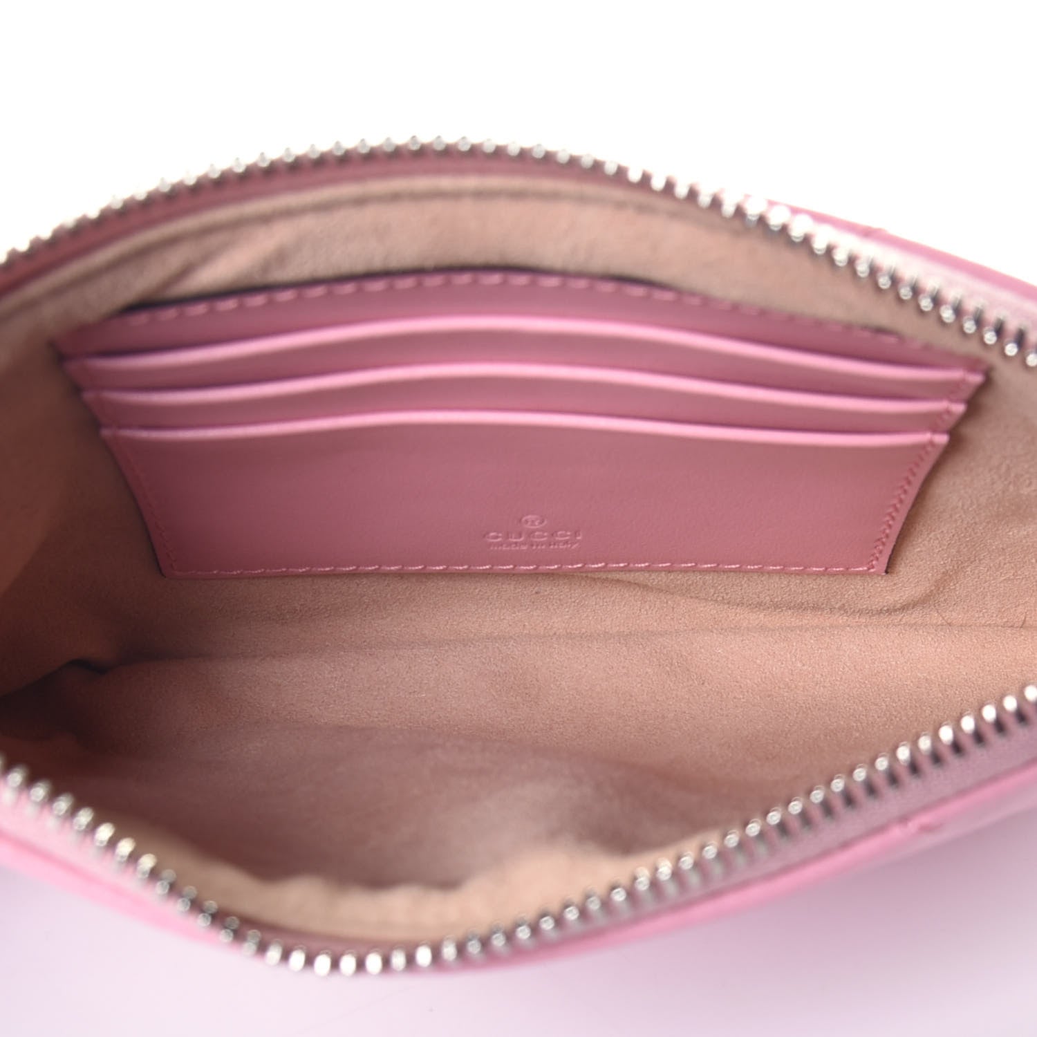 Gucci Calfskin Matelasse GG Marmont Wrist Wallet Wild Rose 6 of 11