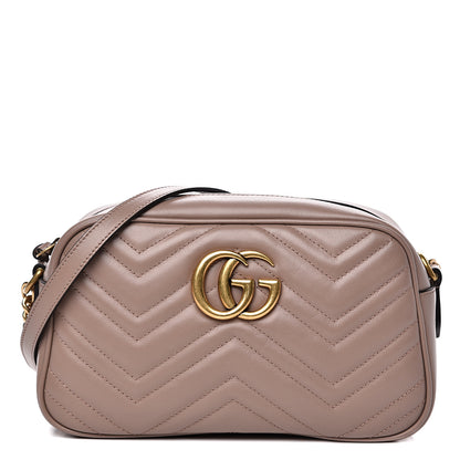 Gucci Calfskin Matelasse Small GG Marmont Chain Shoulder Bag Porcelain Rose 1 of 10