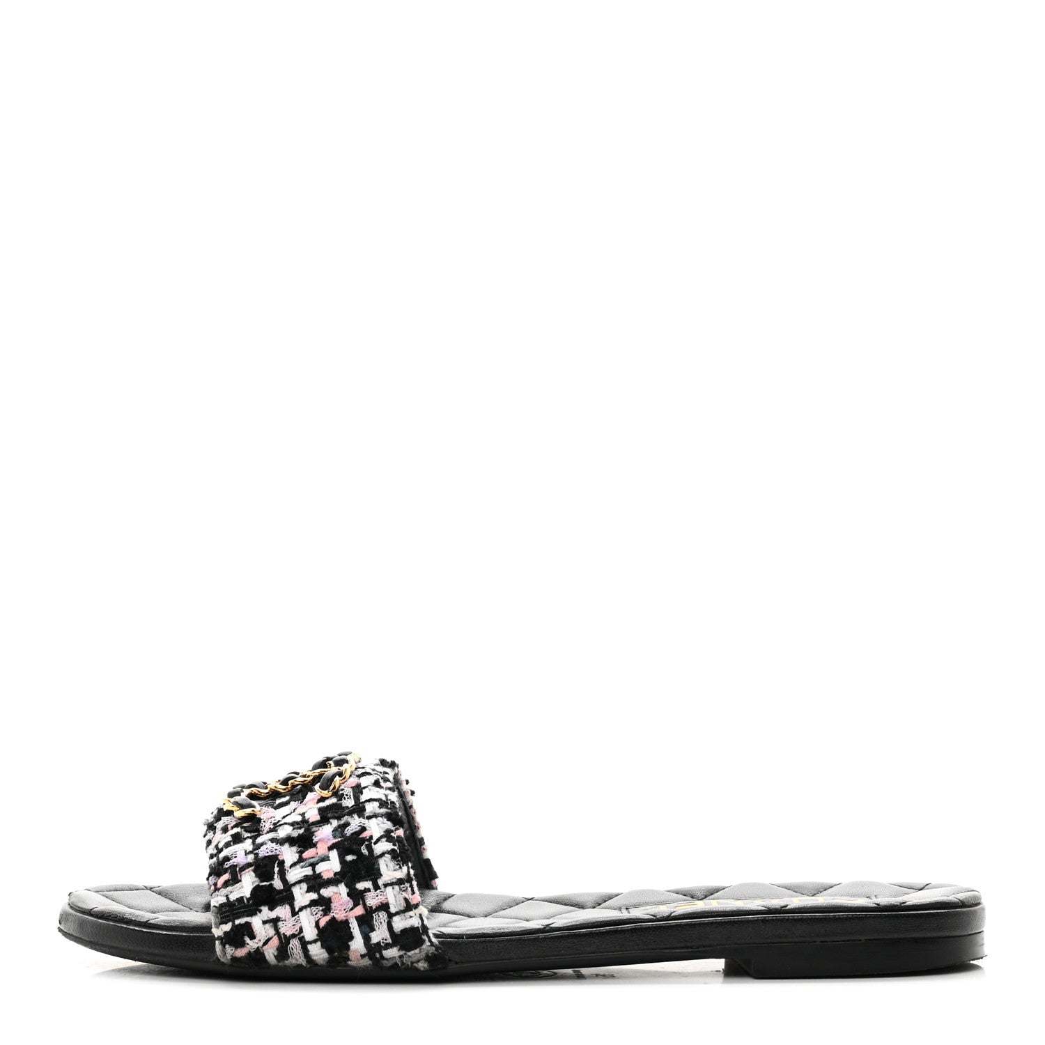 Chanel Tweed CC Chain Mule Sandal 35 Multicolor 1 of 14