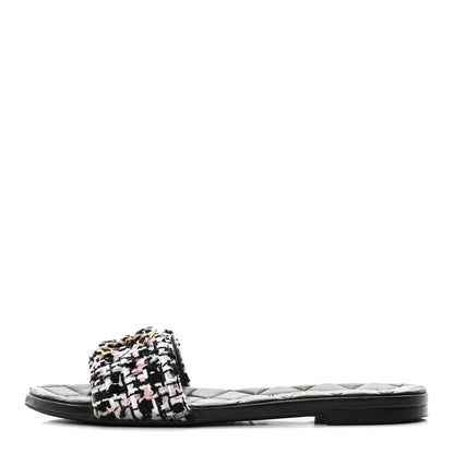 Chanel Tweed CC Chain Mule Sandal 35 Multicolor 1 of 14