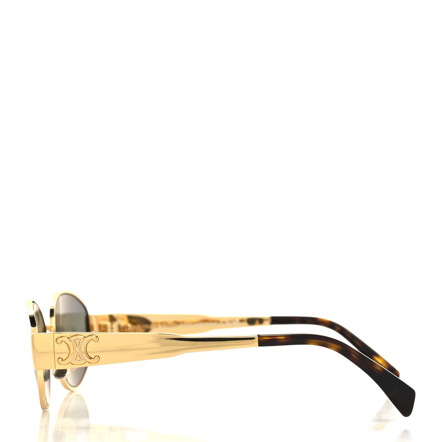 Metal Triomphe 01 Sunglasses CL40235U Gold Green