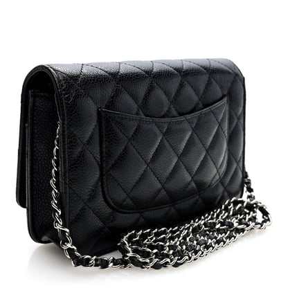 Chanel Caviar Quilted Wallet On Chain WOC Black 3 of 10
