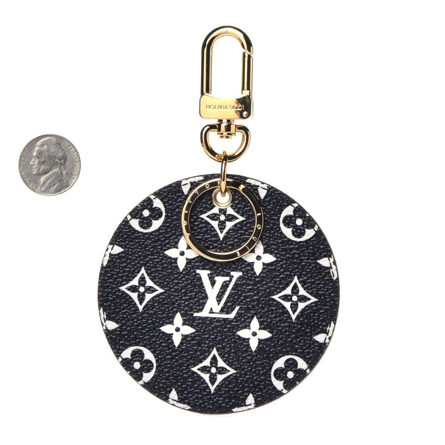 Monogram Giant Crafty Illustre Bag Charm Key Ring Creme Rouge Black
