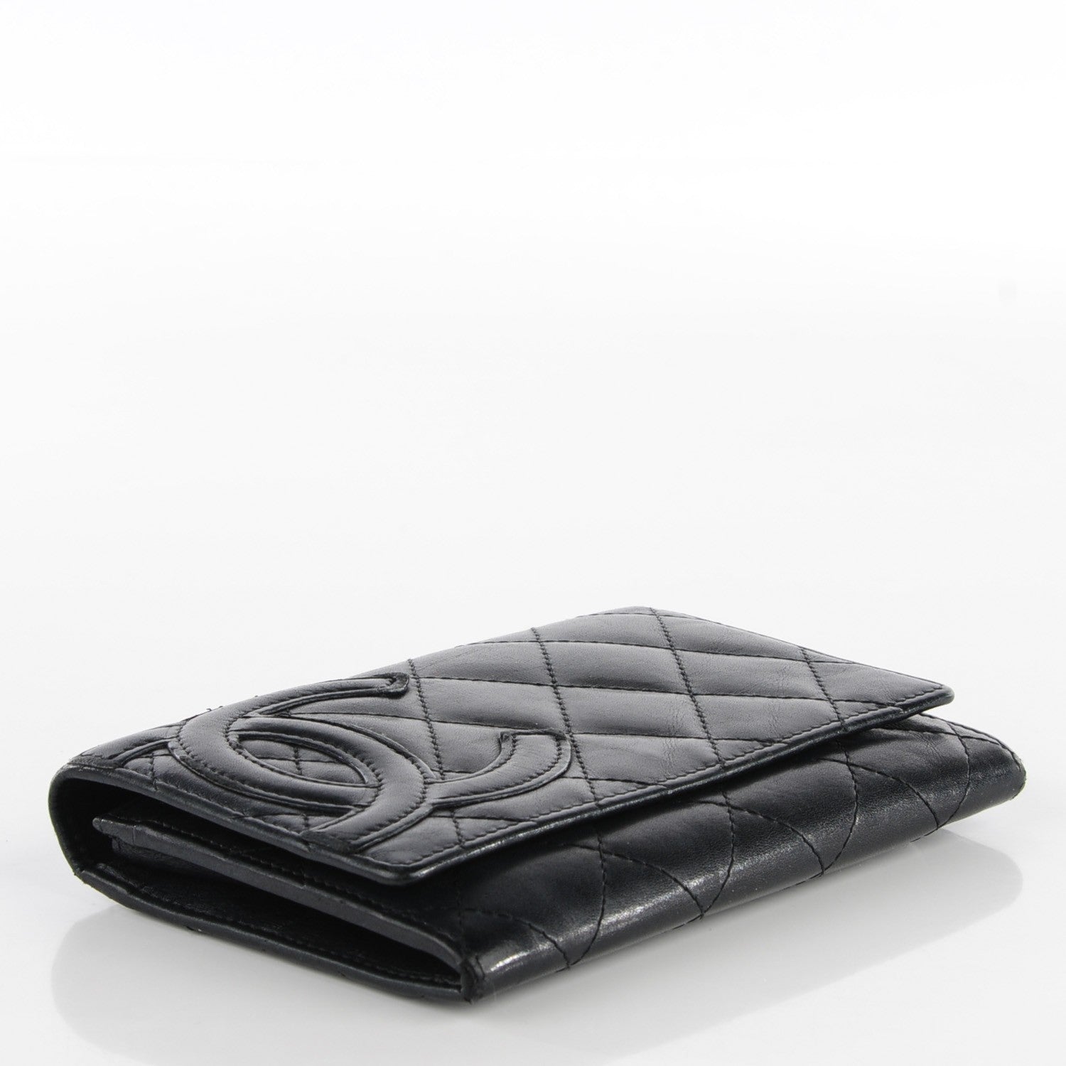 Chanel Calfskin Quilted Cambon Flap Wallet Black 4 of 8