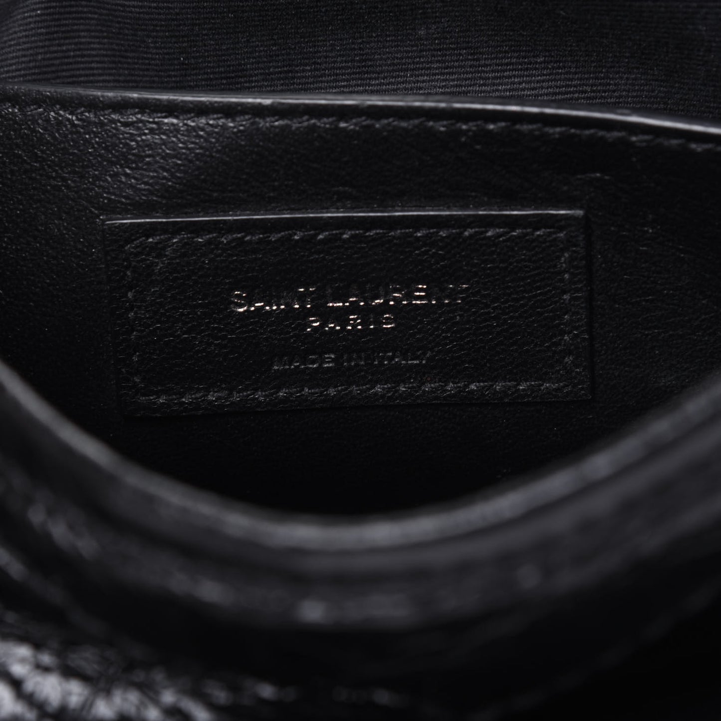 Crinkled Calfskin Matelasse Monogram Baby Niki Chain Satchel Black