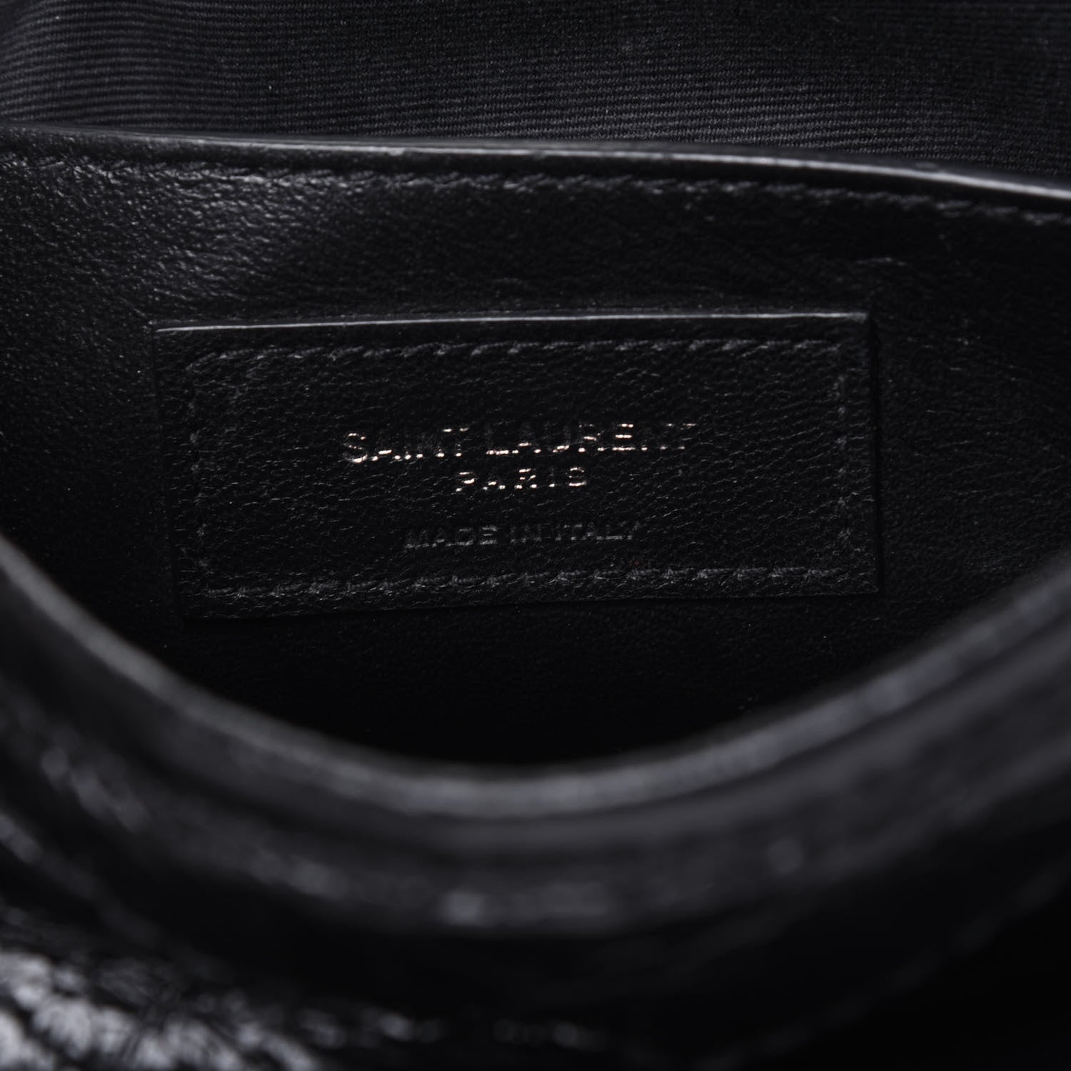Saint Laurent Crinkled Calfskin Matelasse Monogram Baby Niki Chain Satchel Black 7 of 18