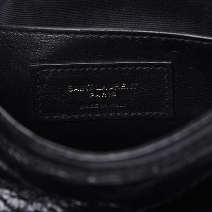 Saint Laurent Crinkled Calfskin Matelasse Monogram Baby Niki Chain Satchel Black 7 of 18