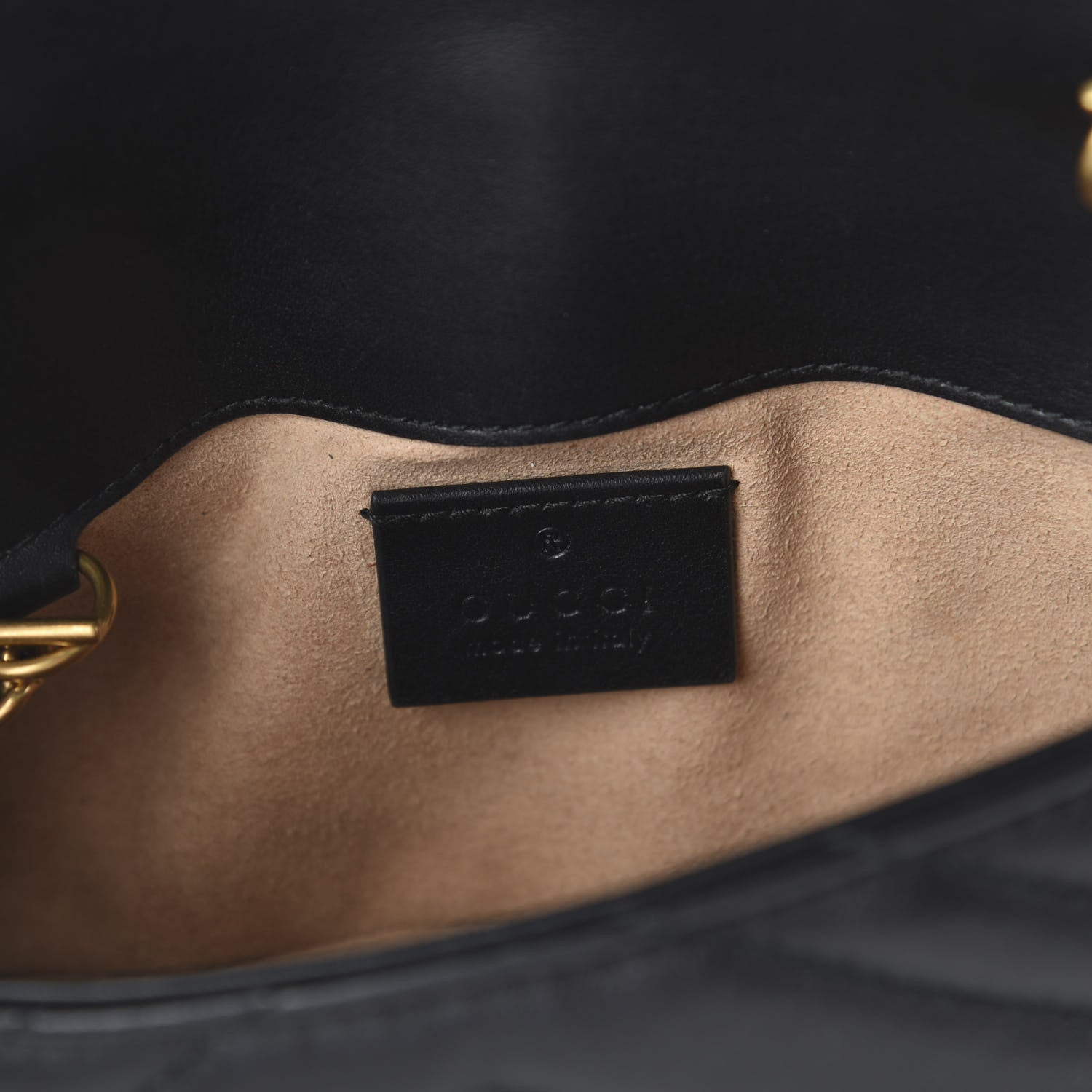 Gucci Calfskin Matelasse Super Mini GG Marmont Shoulder Bag Black 7 of 7