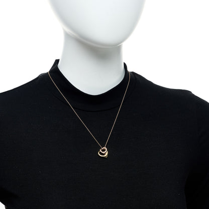 Tiffany 18K Rose Yellow Gold Diamond Elsa Peretti Two Open Heart Pendant Necklace 2 of 6