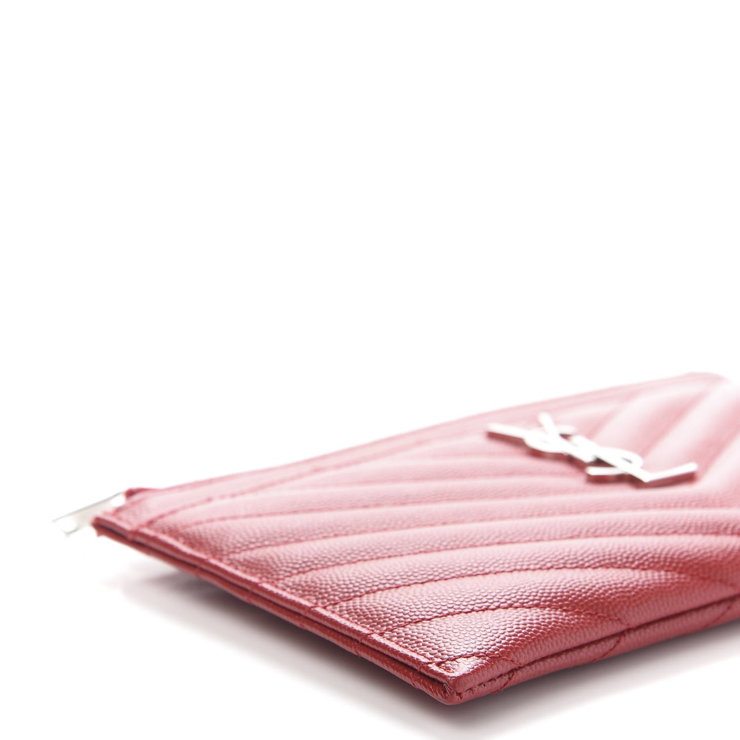 Grain De Poudre Chevron Monogram Bill Pouch Rouge Eros