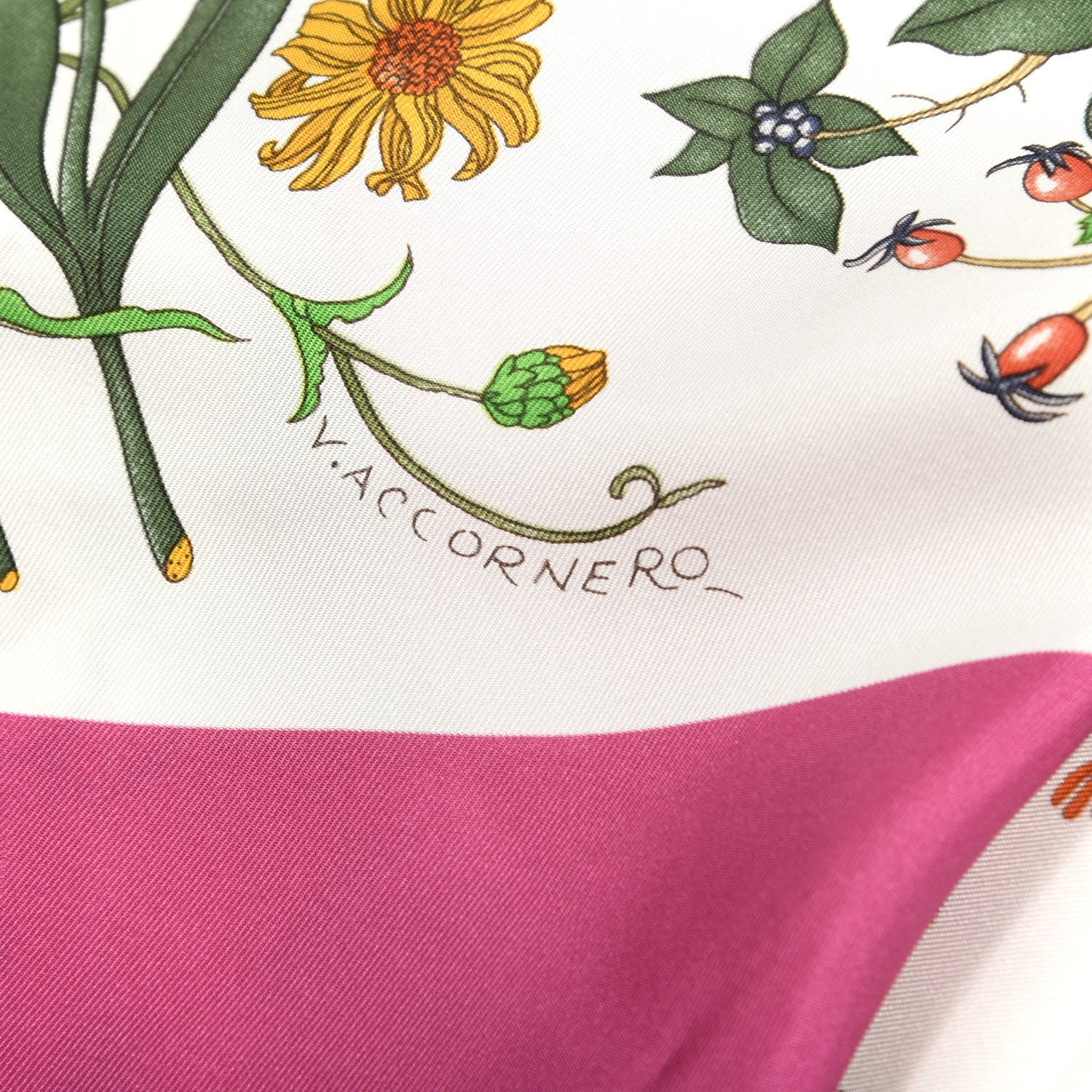 Gucci Silk Twill Flora Fluo Square Scarf Ivory Pink 4 of 8