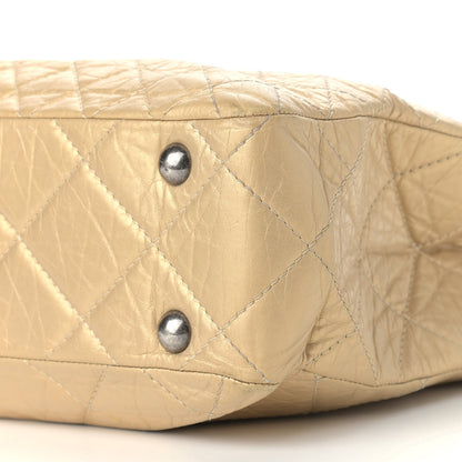 Chanel Metallic Aged Calfskin Quilted Reissue 2.55 Tote Light Gold 9 of 13