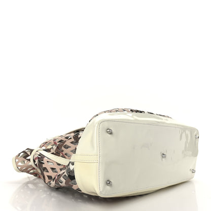 Burberry Supernova Check Net Drawstring Bag White 3 of 11