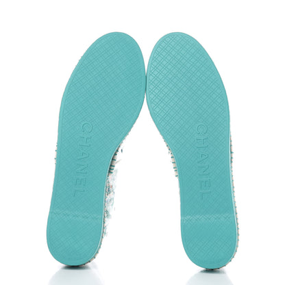 Chanel PVC Tweed CC Espadrilles 37 Green Multicolor 5 of 9