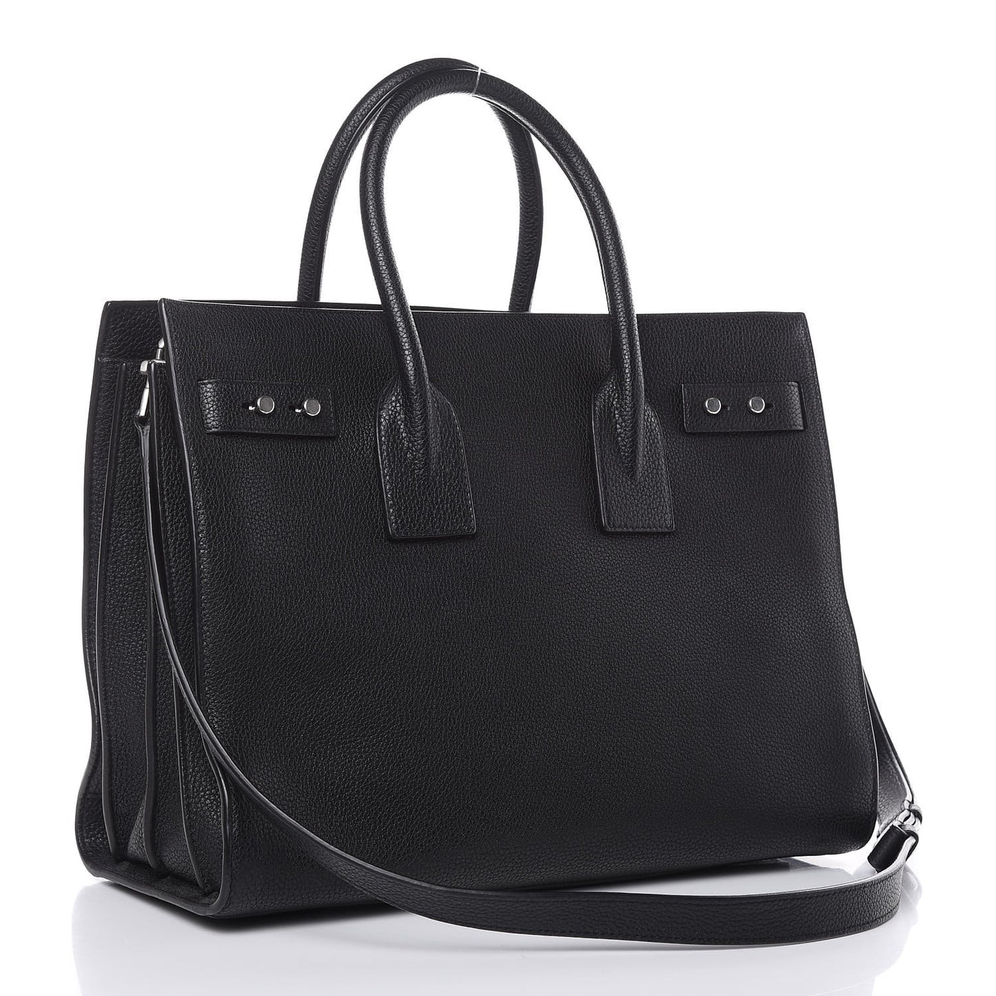 Grained Calfskin Small Supple Sac De Jour Black