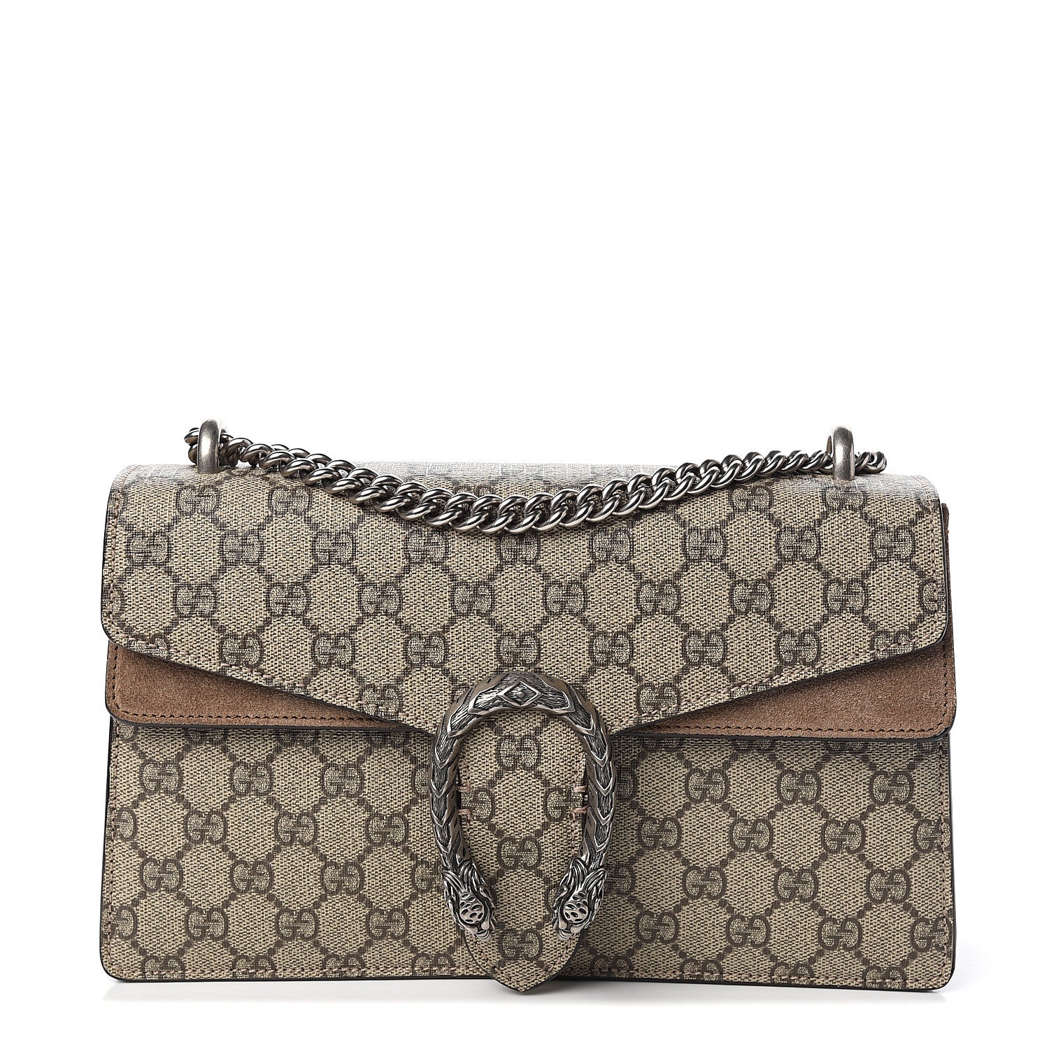 Gucci GG Supreme Monogram Small Dionysus Shoulder Bag Taupe 1 of 10
