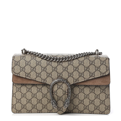 Gucci GG Supreme Monogram Small Dionysus Shoulder Bag Taupe 1 of 10