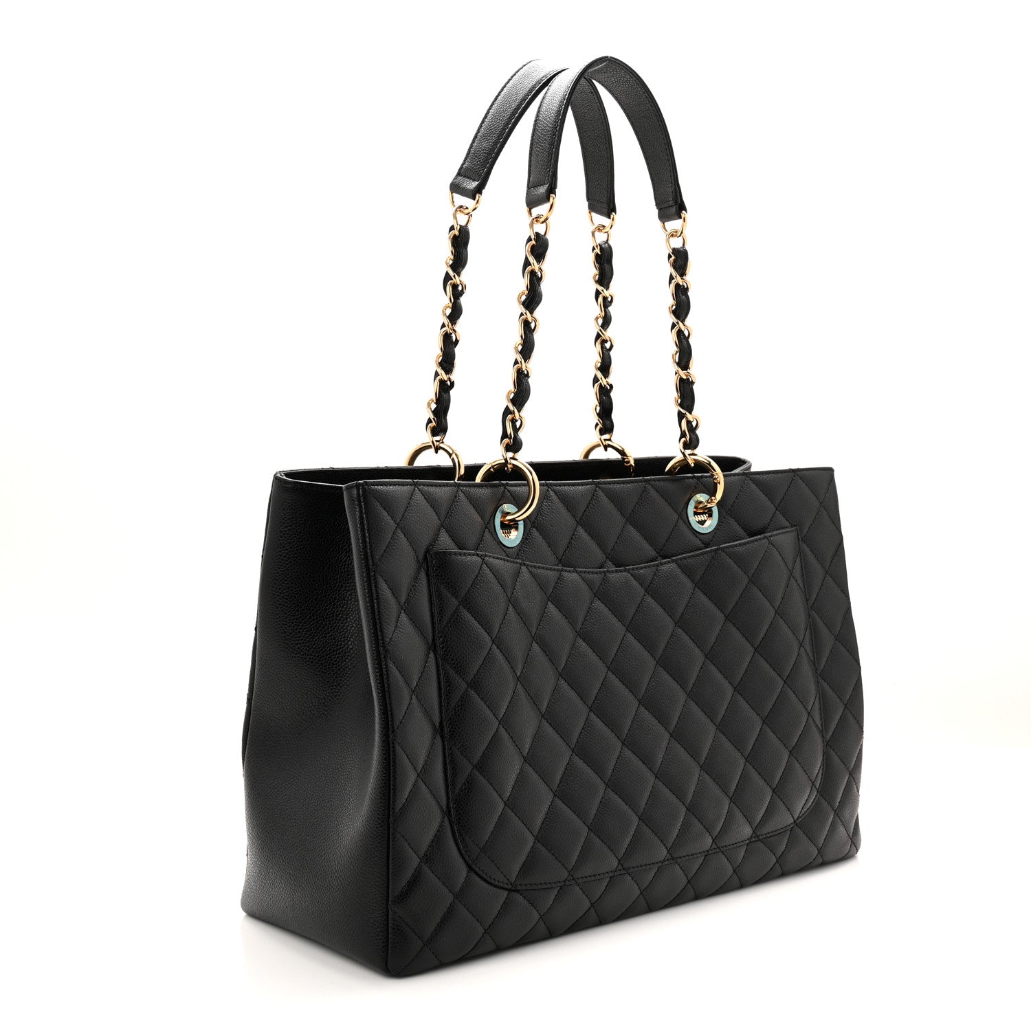 Chanel Caviar Quilted XL Grand Shopping Tote GST Black 3 of 10