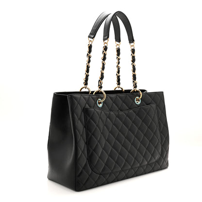 Chanel Caviar Quilted XL Grand Shopping Tote GST Black 3 of 10