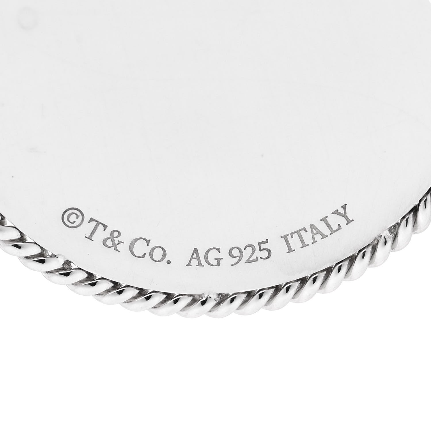 Tiffany Sterling Silver Twist Round Charm Pendant 4 of 4