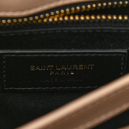 Saint Laurent Calfskin Y Quilted Monogram Toy Loulou Crossbody Bag Latte 5 of 10