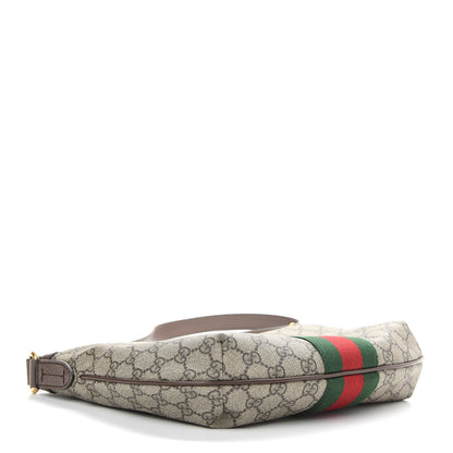 Gucci GG Supreme Monogram Web Small Ophidia Half Moon Hobo Brown 4 of 9
