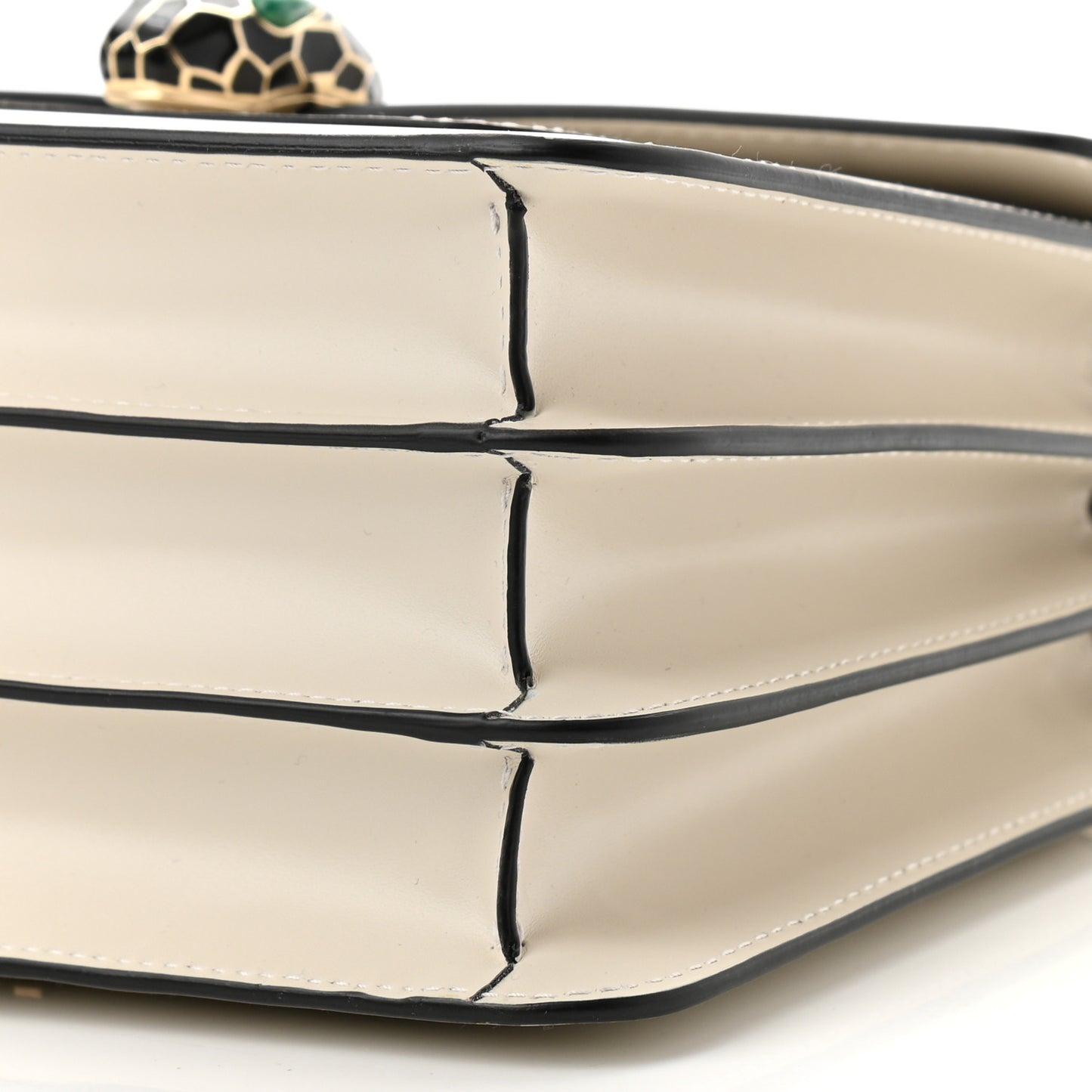 Calfskin Serpenti Forever Top Handle White