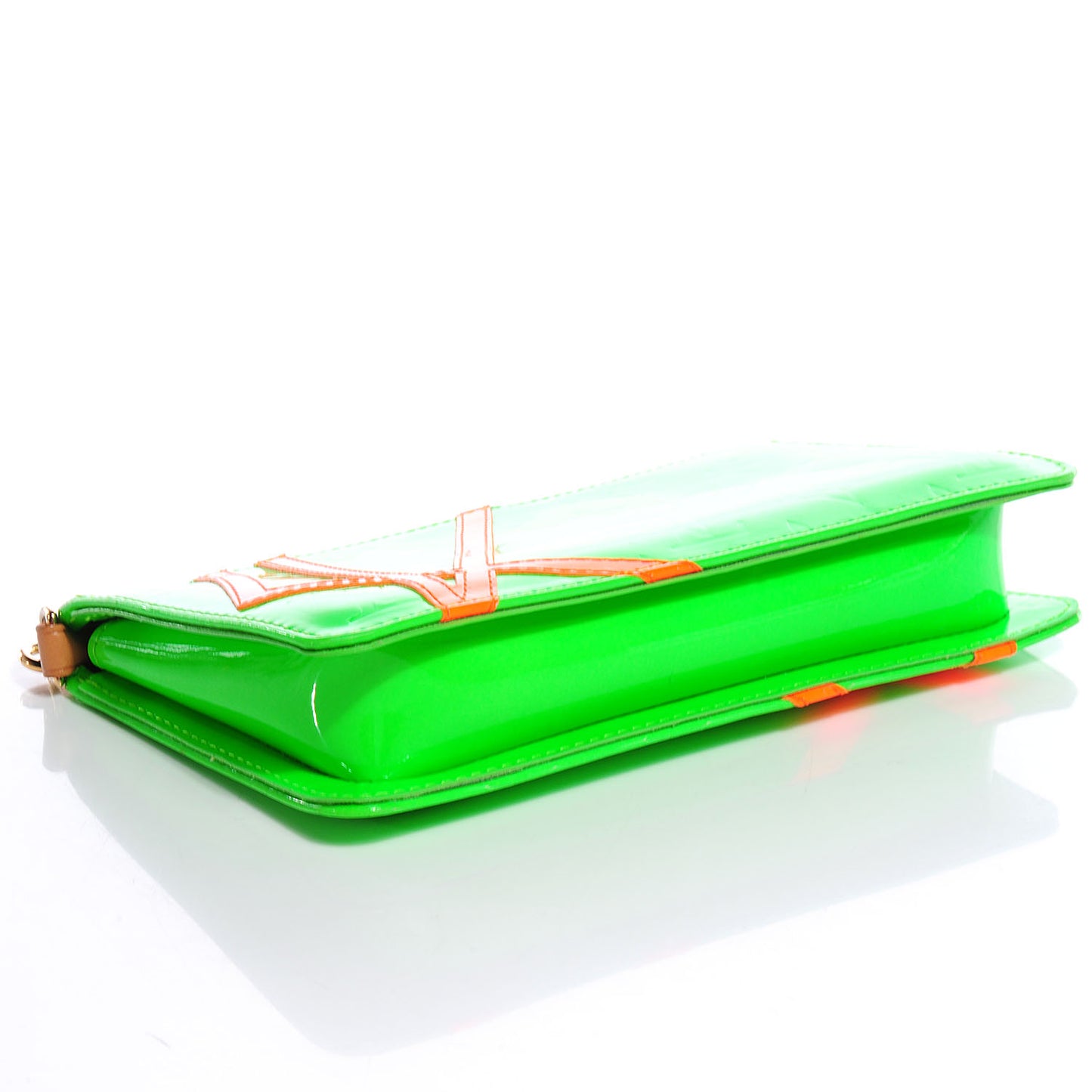 Patent Fluo Lexington with Chain Strap Green