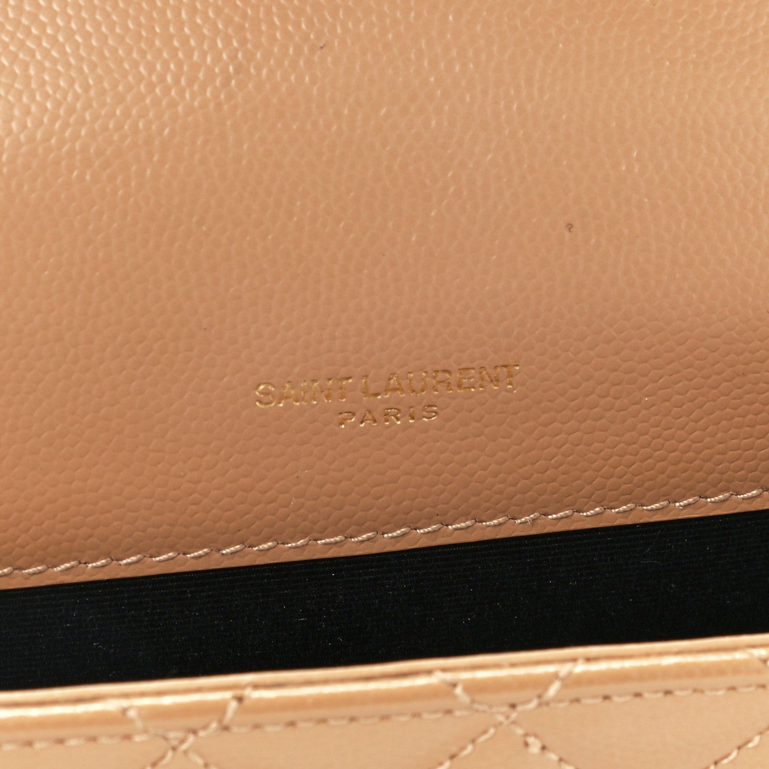 Saint Laurent Grain De Poudre Textured Mixed Matelasse Triquilt Small Monogram Satchel Dark Beige 5 of 11