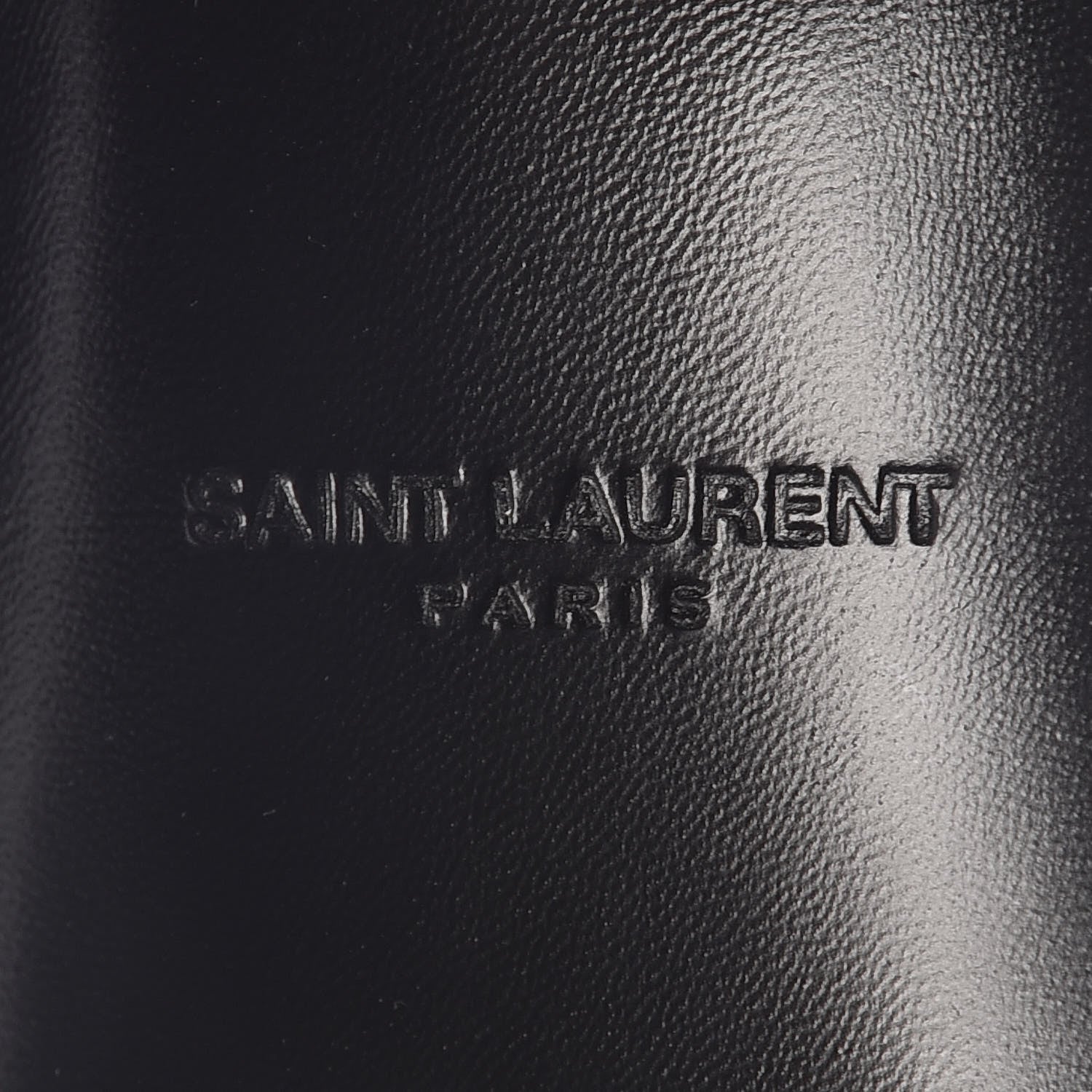 Saint Laurent Lambskin Joan Slide Sandals 35.5 Black 6 of 9