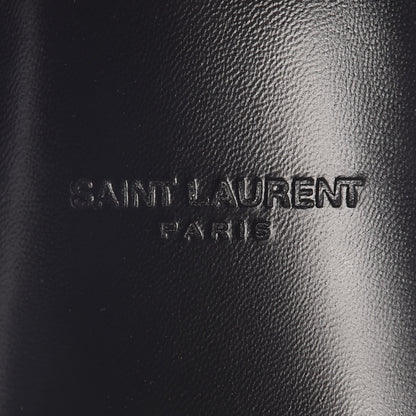 Saint Laurent Lambskin Joan Slide Sandals 35.5 Black 6 of 9