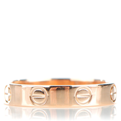 Cartier 18K Pink Gold 4mm LOVE Wedding Band Ring 52 6 1 of 5