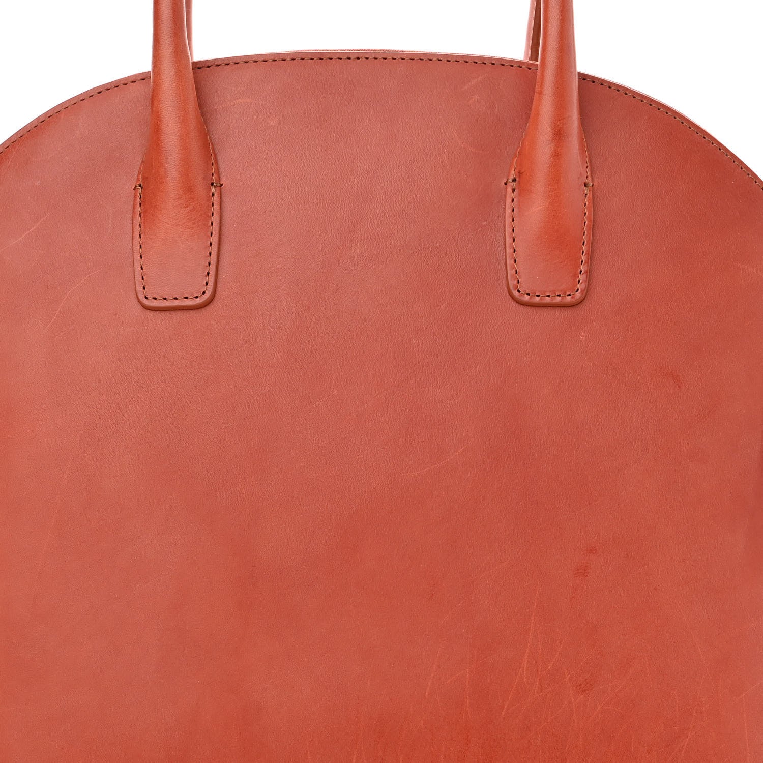 Mansur Gavriel Calfskin Top Handle Rounded Bag Brandy 7 of 12