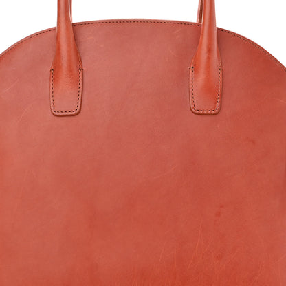 Mansur Gavriel Calfskin Top Handle Rounded Bag Brandy 7 of 12