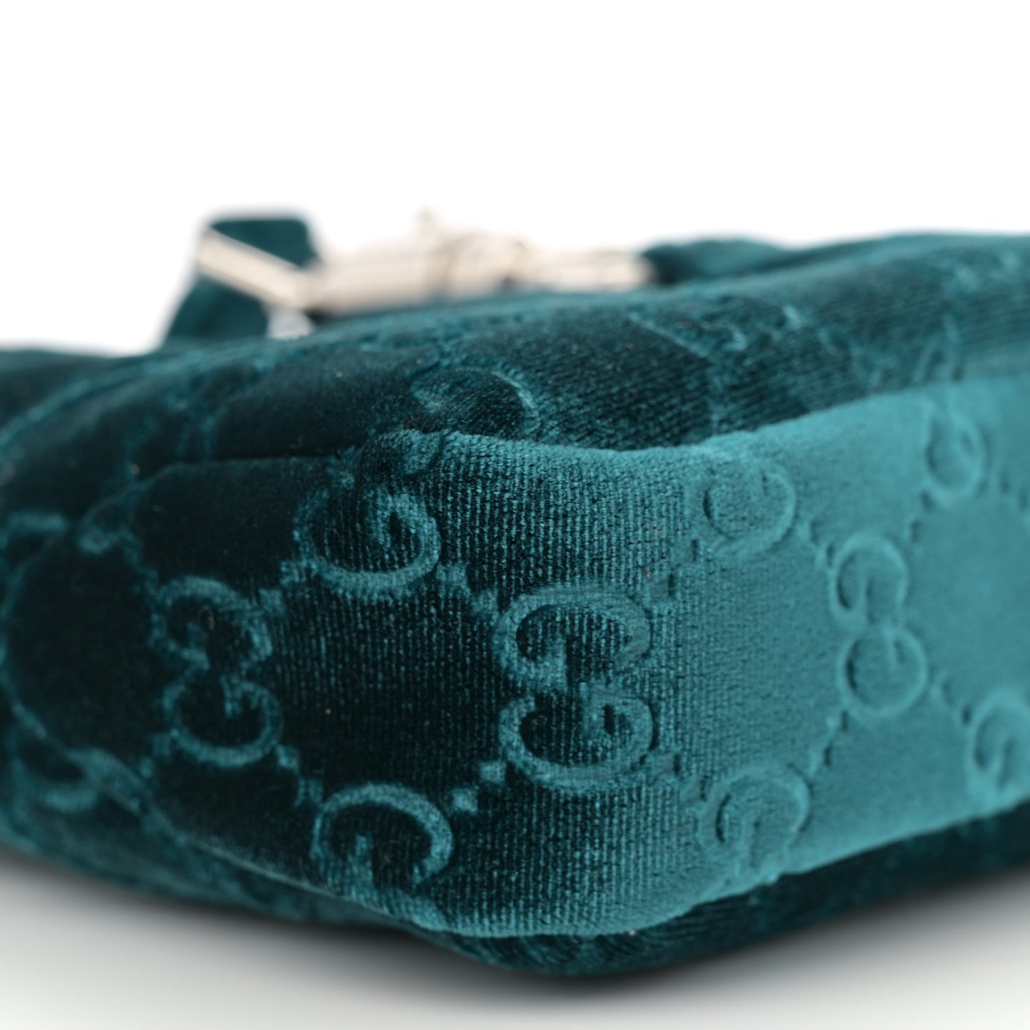 New Velvet Ashmir GG Monogram Small Jackie 1961 Hobo Velvet Peacock