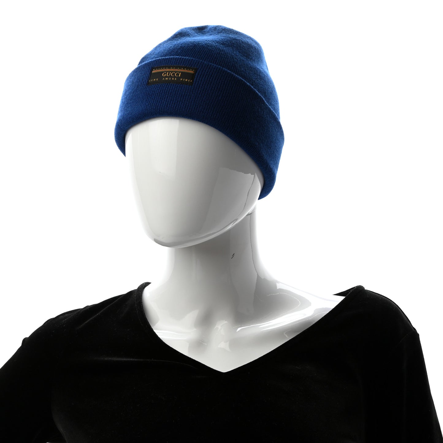 Wool Maison De J'amour Knit Beanie Hat M Royal Blue