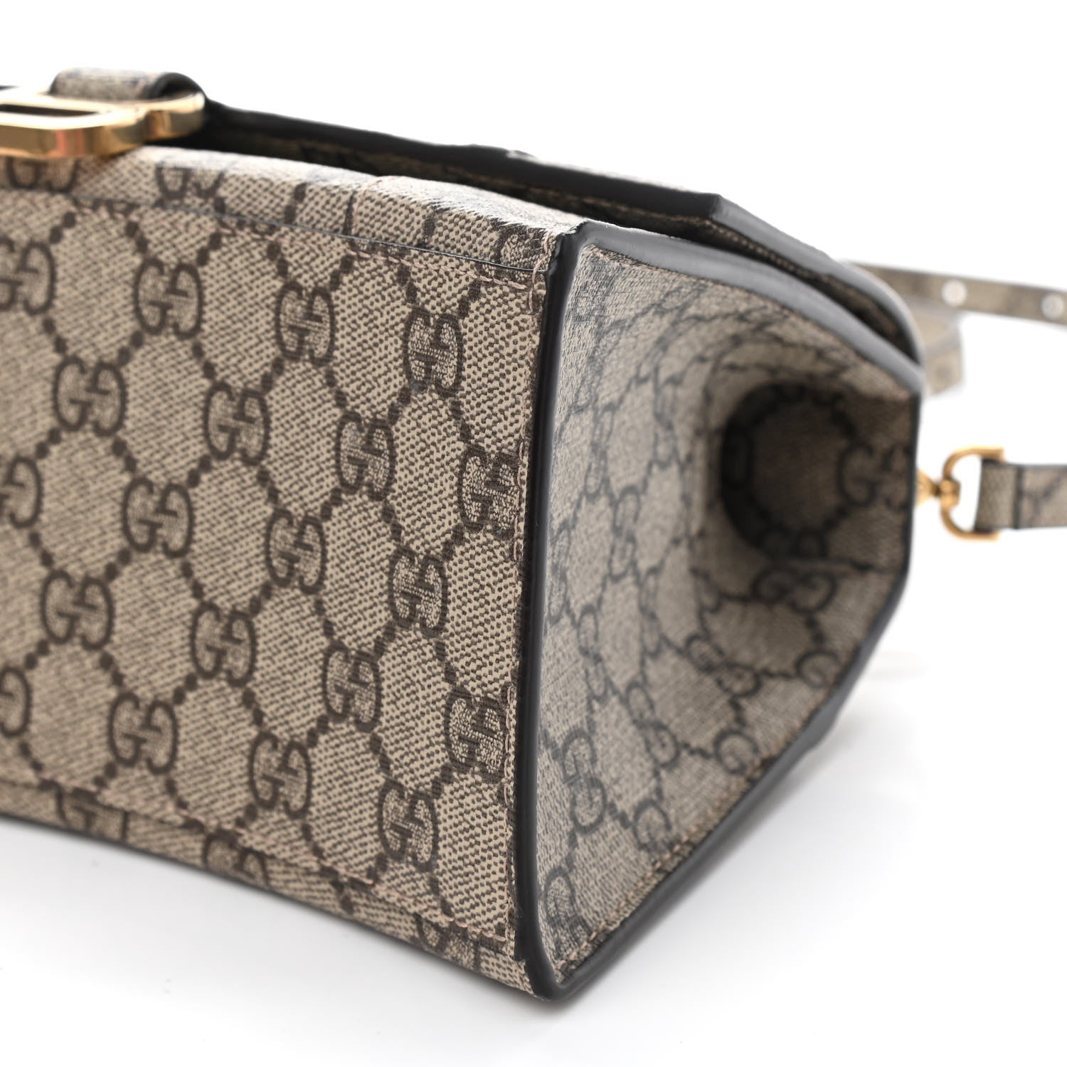 Balenciaga X GUCCI GG Supreme Monogram Small Hourglass Top Handle Bag Beige Ebony 9 of 9