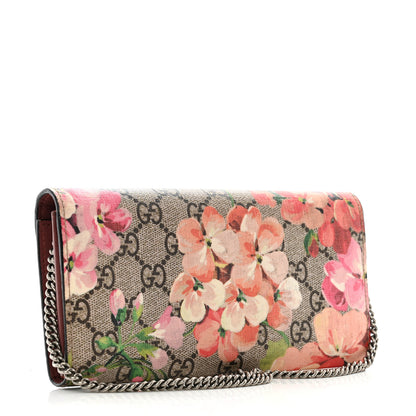 Gucci GG Supreme Monogram Blooms Dionysus Chain Clutch Wallet Beige Multicolor Dry Rose 3 of 13