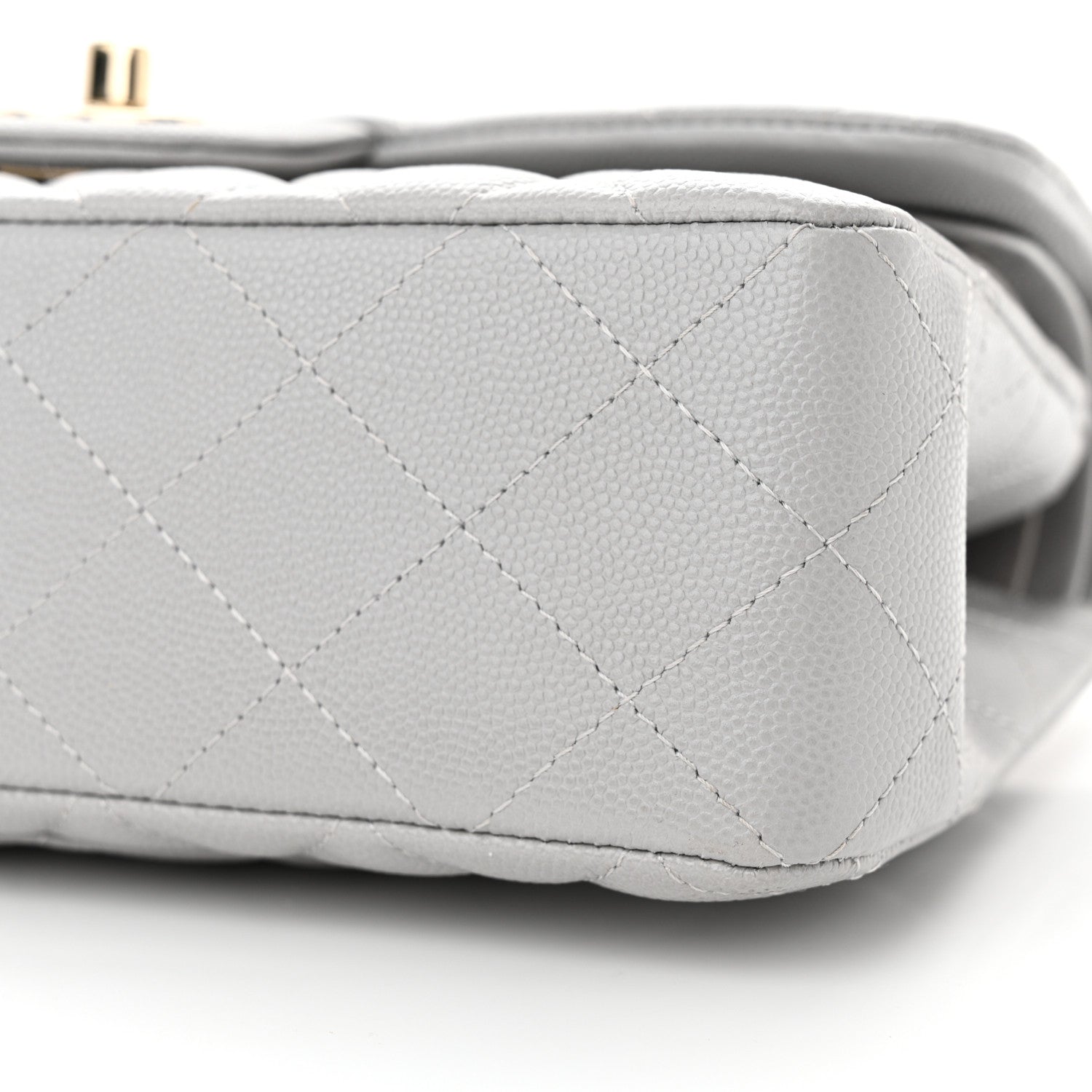Chanel Caviar Quilted Small Double Flap Grey 10 of 11