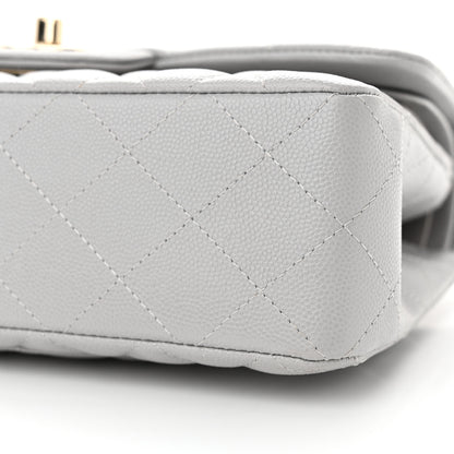 Chanel Caviar Quilted Small Double Flap Grey 10 of 11