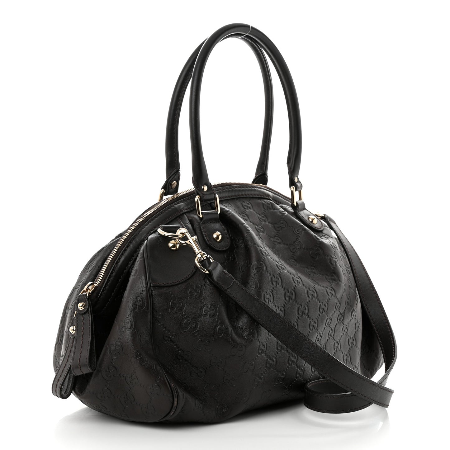 Guccissima Medium Sukey Boston Chocolate