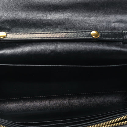 Celine Shiny Smooth Calfskin C Wallet On Chain Bag Black 4 of 9