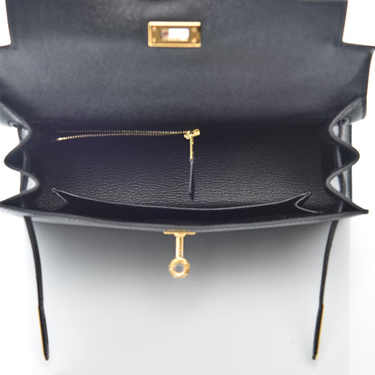 Hermes Epsom Kelly Sellier 25 Black 15 of 38
